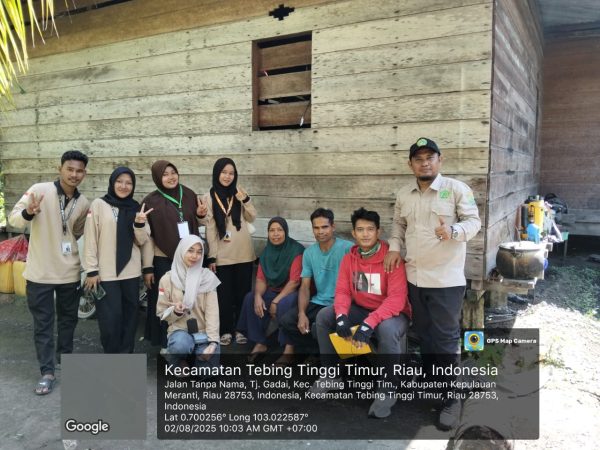 LP3H dan Mahasiswa KKN IAIN Datuk Laksemana Bengkalis Berkolaborasi Melakukan Sosialisasi Program Sertifikat Halal Gratis (SEHATI25) dan Pendampingan UMKM di Desa Tanjung Gadai